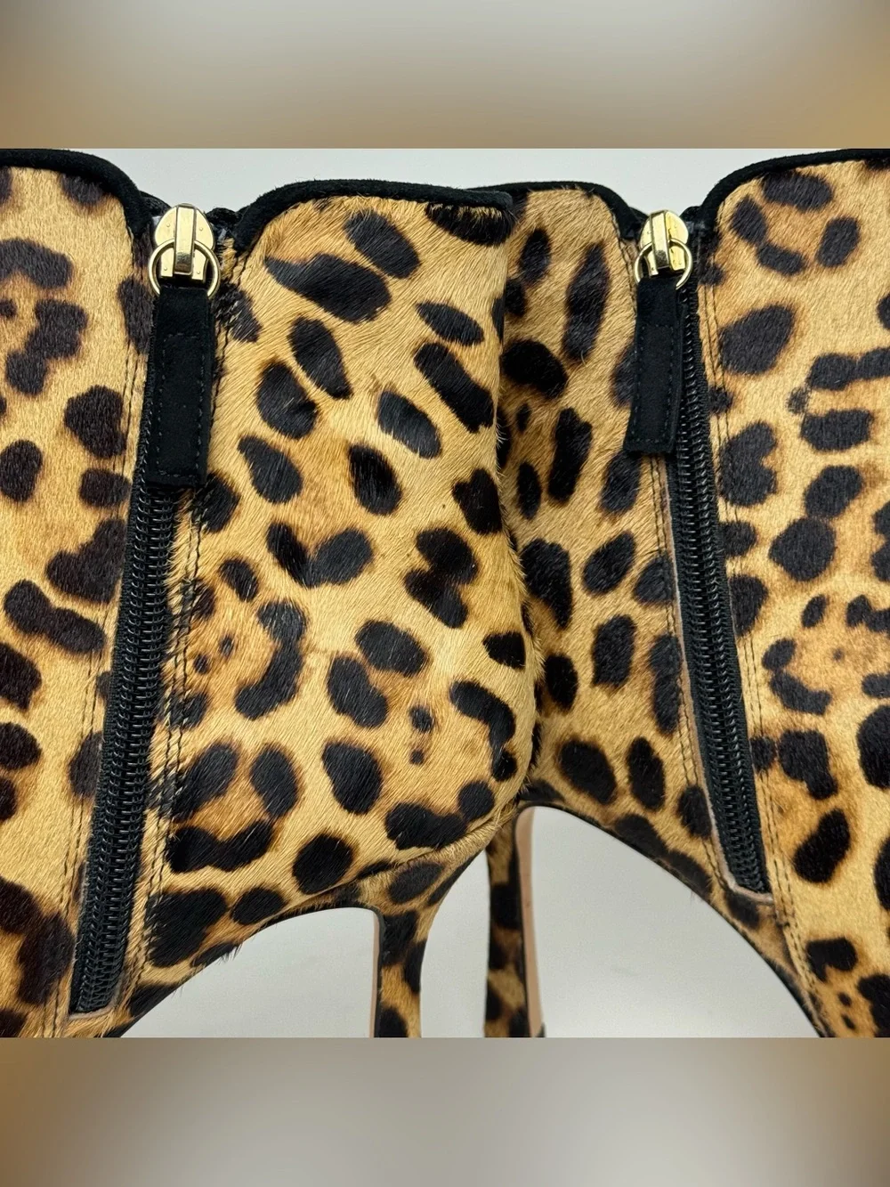 J.Crew Leopard Calf Hair Pointed-Toe Ankle Boots Women’s Size 8